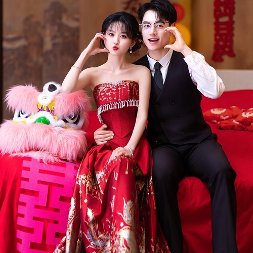 海棠记马面裙婚服新款敬酒服新娘