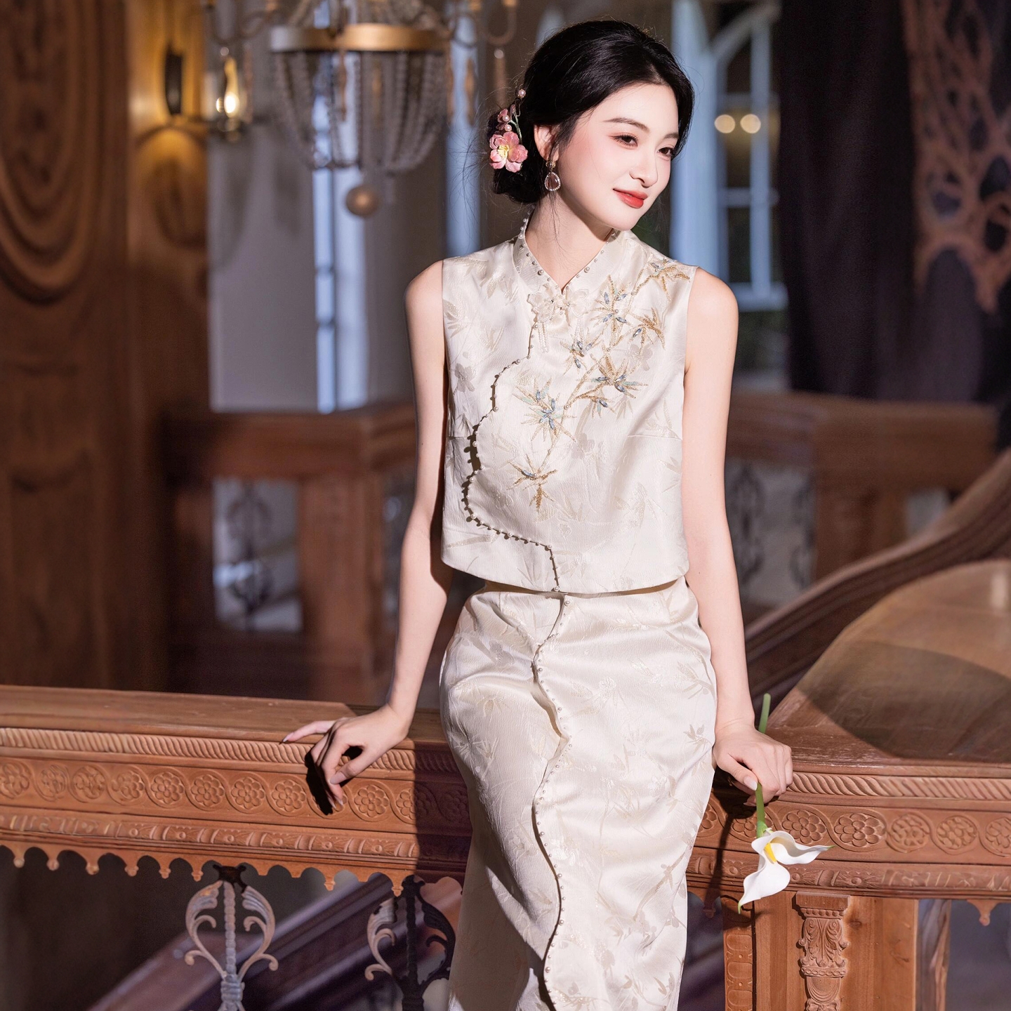 海棠记新中式旗袍敬酒服新娘新款