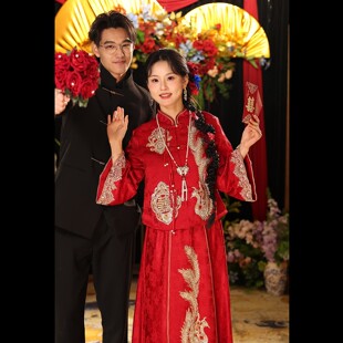 孕妇敬酒服2026新款新娘婚服结婚新中式订婚礼服大码胖mm遮肚子冬