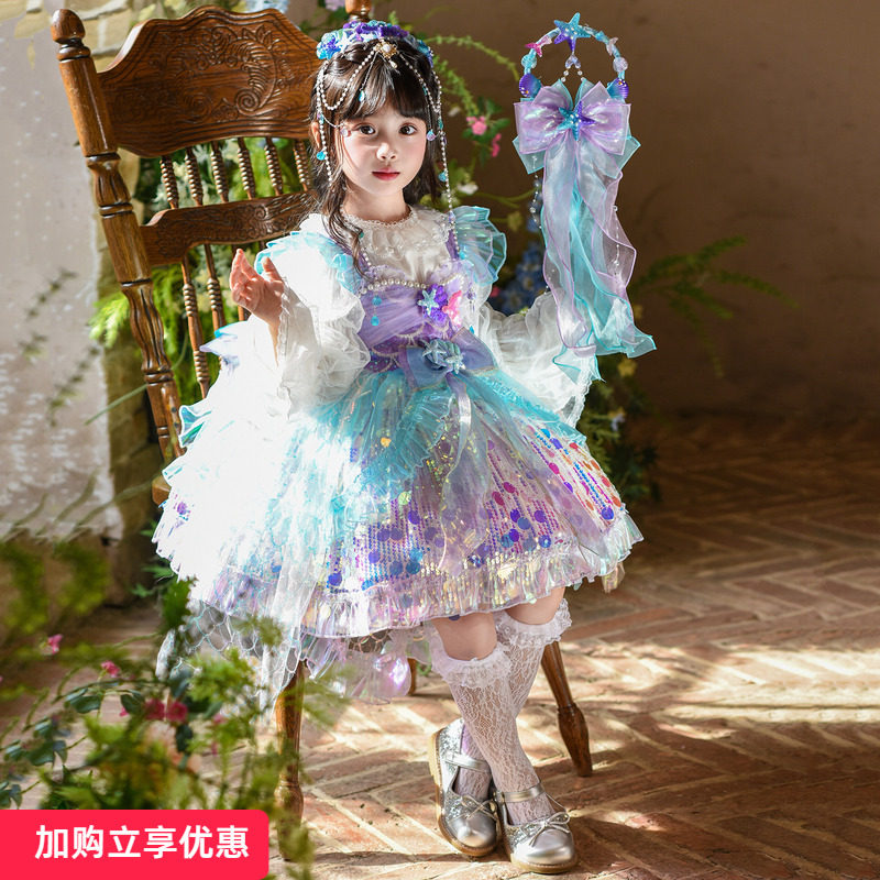 女童洛丽塔春秋款洋气连衣裙图片