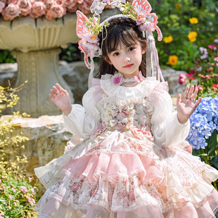女童洛丽塔秋冬公主裙2026新款儿童万圣节连衣裙女孩生日礼服裙子