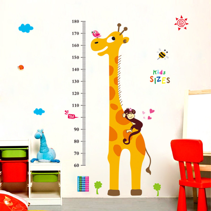 儿童房壁纸宝宝宿舍装饰墙纸贴画墙贴自粘卧室测量身高贴纸可移除,家居饰品,软装墙贴,淘宝优惠券,粉丝福利购,淘宝优惠卷