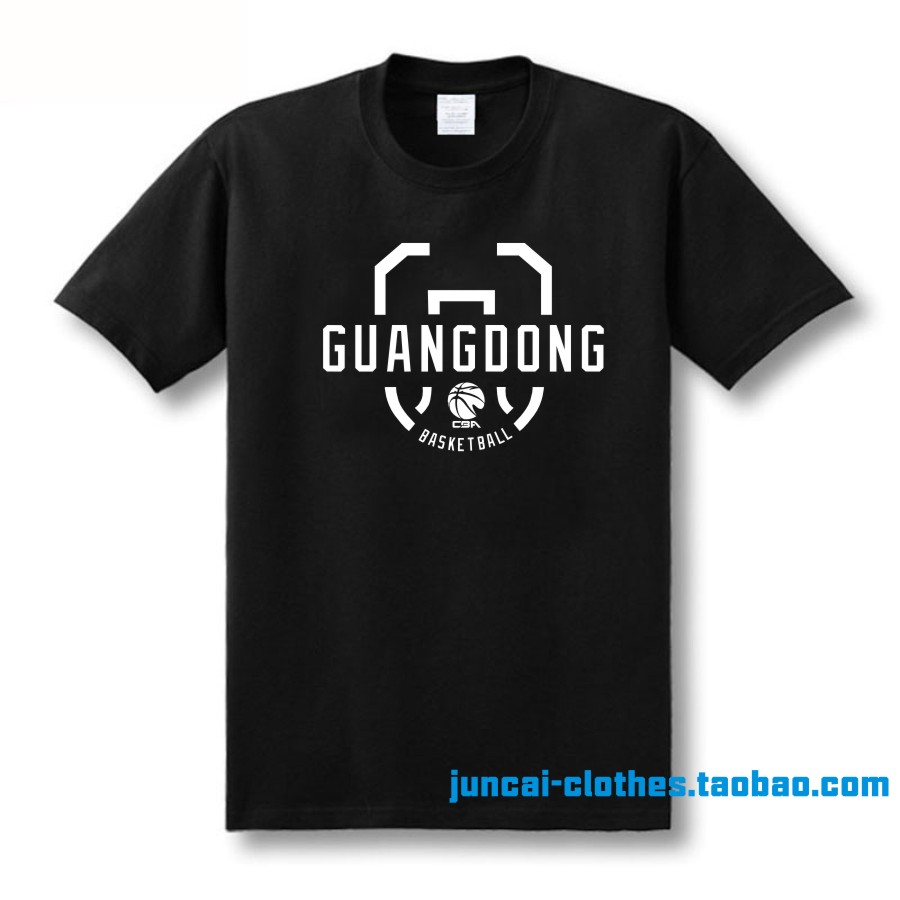 CBA广东宏远男篮短袖纯棉T恤球衣训练服篮球服队服易建联辽宁队