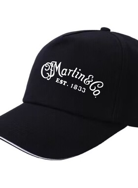 Martin马丁吉他摇滚男女同款帽子棒球帽男女小清新户外鸭舌帽