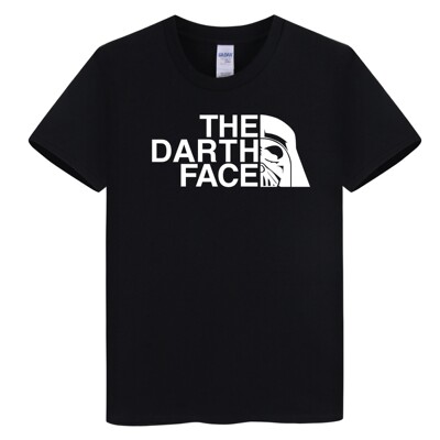 达斯维达星球大战电影周边THE DARTH FACE纯棉短袖T恤宽松衣服