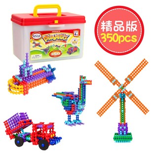 光华竹节棍智力开发女孩立体拼装积木儿童男孩幼儿园益智建构玩具