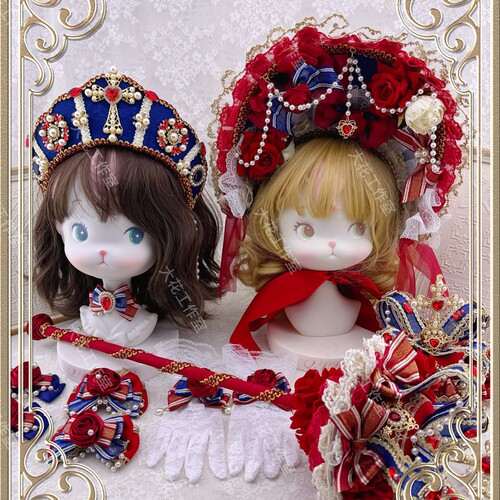 原创帝政风重工白雪姬洛丽塔发饰