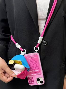 小红书爆款迷你书包适用苹果16ProMax手机壳iPhone16Pro新款14Plus斜挎绳女13mini硅胶11/12防摔7/6s保护套XS