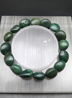 女阿拉善玛瑙绿碧玉手串