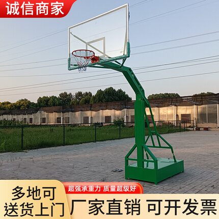 篮球架可移动成人标准学校室外单臂篮球架户外固定式可扣篮球架子
