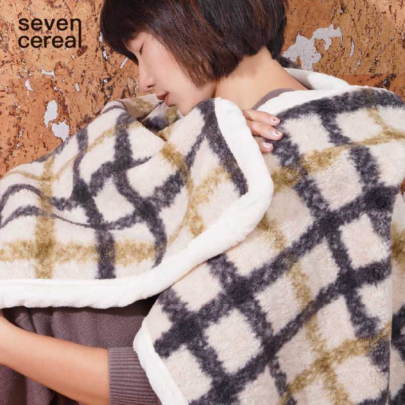 七谷｜森森盖毯简约柔软亲肤沙发毛绒毯子空调办公室午睡小被子