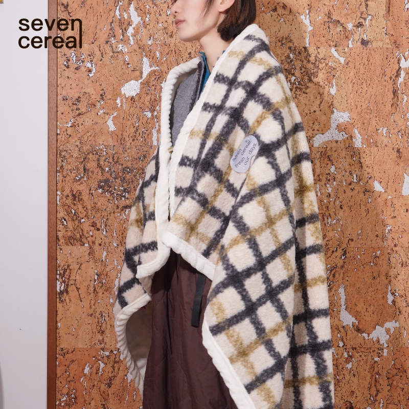 七谷｜森森盖毯简约柔软亲肤沙发毛绒毯子空调办公室午睡小被子