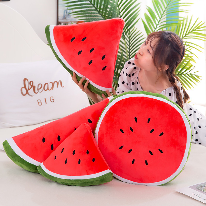 仿真西瓜毛绒玩具抱枕公仔玩偶陪睡靠垫床上摆件沙发座垫水果娃娃,玩具/童车/益智/积木/模型,毛绒/玩偶/公仔/布艺类玩具,淘宝优惠券,粉丝福利购,淘宝优惠卷