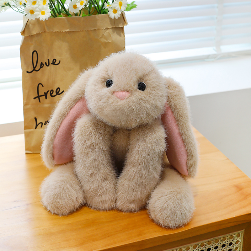 可爱趴趴坐姿安抚小兔子玩偶睡觉抱毛绒垂耳兔公仔安抚娃娃礼物女