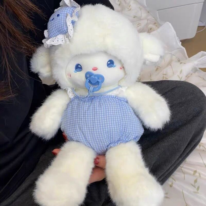 治愈系瞌睡小羊公仔奶嘴羊陪伴抱枕布娃娃安抚玩偶七夕礼物送女孩