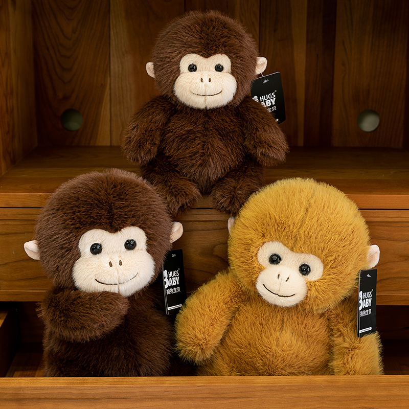 正版抱抱宝贝猴子毛绒小猴子玩偶公仔抱桃猴布偶儿童布娃娃礼物女