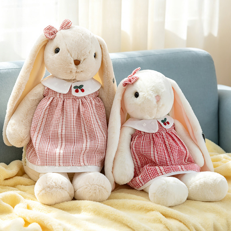 新款抱抱宝贝百合兔毛绒知夏兔子玩偶公仔女孩安抚娃娃毛茸茸礼物