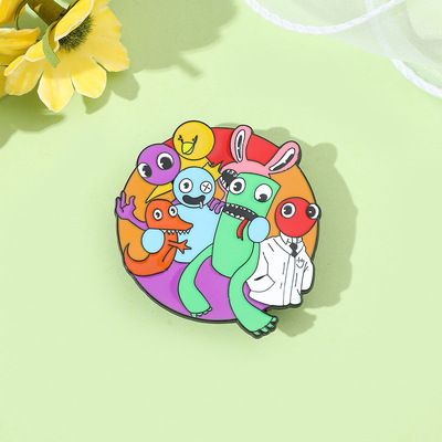 新款rainbow friends roblox彩虹朋友金属徽章卡通胸针配饰品