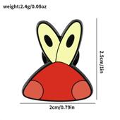 卡通软萌海绵宝宝金属徽章派大星蟹老板章鱼哥小头合金胸针扣