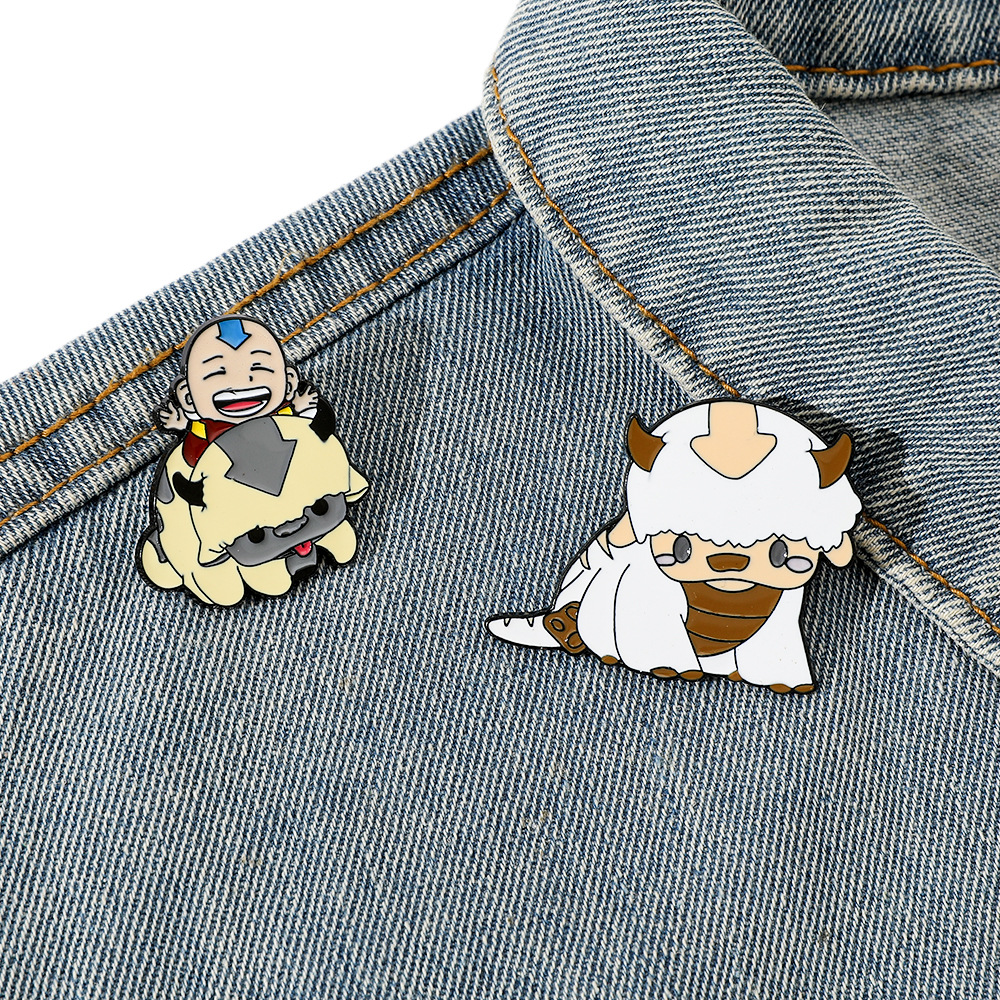 可爱卡通创意个性降世神通人物金属徽章配饰品牦牛合金滴油胸针