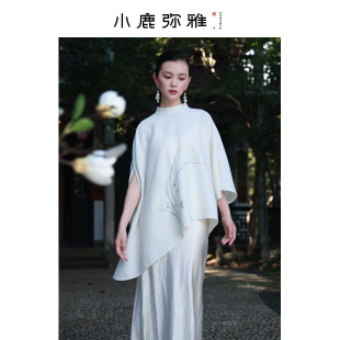 刺绣醋酸不规则斗篷上衣新娘晨袍礼服 原创新中式 小鹿弥雅 兰