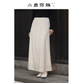 小鹿弥雅 流光 系列钻石冰花纹丝绒半身裙秋冬