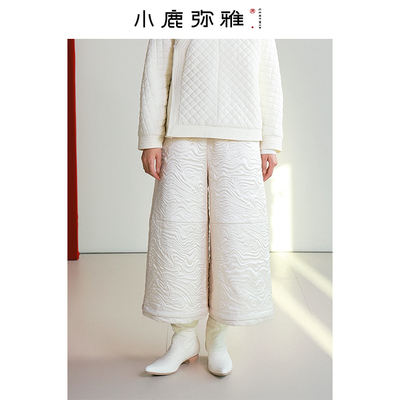 小鹿弥雅新中式九分裤阔腿裤