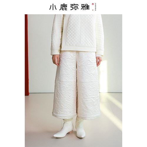 小鹿弥雅新中式九分裤阔腿裤