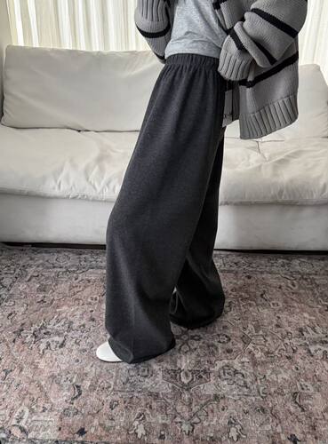 HXL66698秋冬韩系简约百搭加绒时尚慵懒感宽松气球裤阔腿休闲裤女