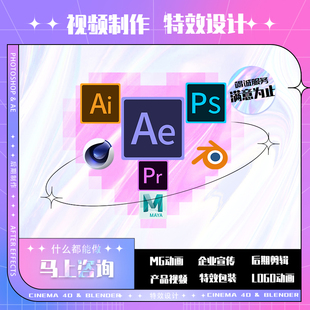 视频制作剪辑字幕ae特效包装企业宣传mg动画游戏动画栏目包装logo