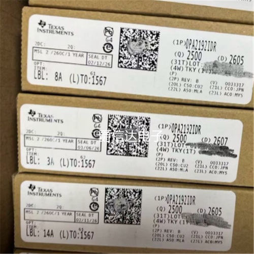 原装正品 OPA2192IDR 丝印2192 封装SOIC-8 精密运算放大器芯片IC