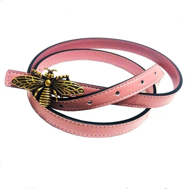 阿玛施新款正品蜜蜂针扣真皮腰带