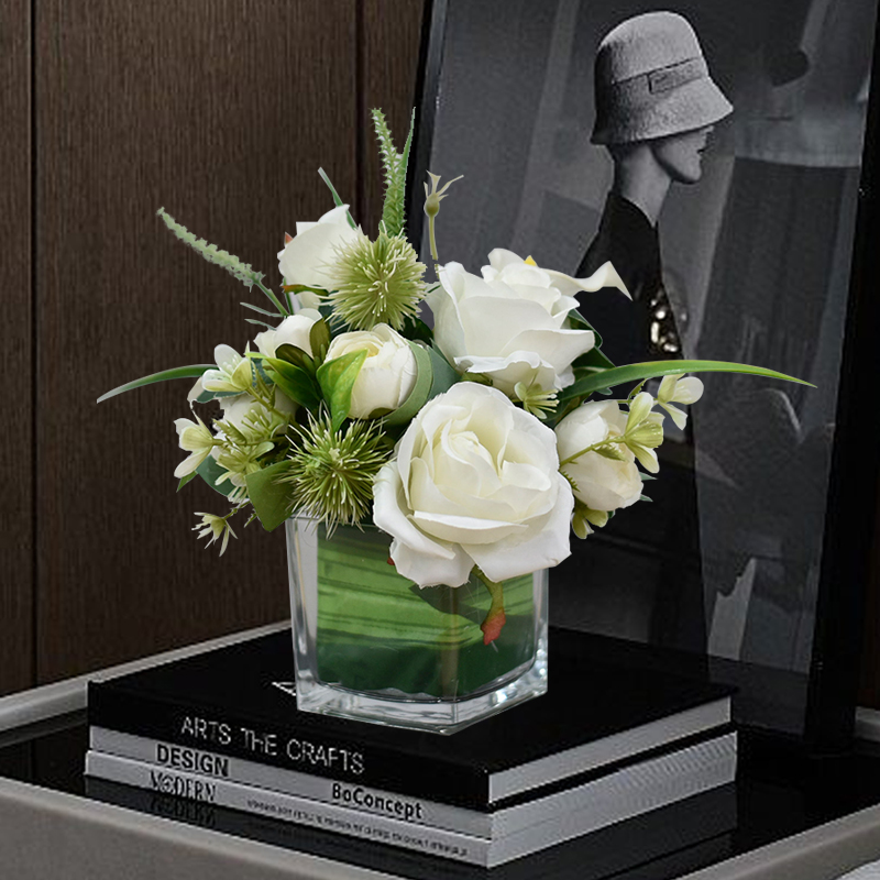 商务会议室酒店客厅餐厅摆花假花