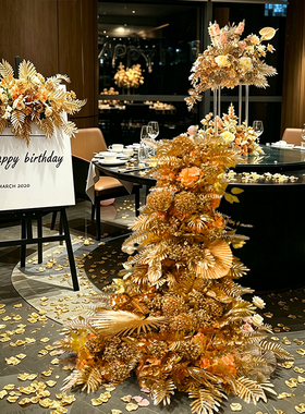 网红打卡生日宴餐桌仿真花摆件