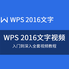 WPS office2016文字视频教程 Word文档排版表格自学办公软件全套