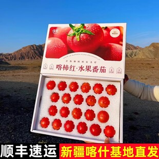顺丰佳景喀什红新疆水果番茄产地发新疆伽师县西红柿高糖番茄礼盒