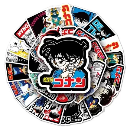 滑板车张行李箱50装饰汽车涂鸦贴纸笔记本电脑名侦探柯南动漫