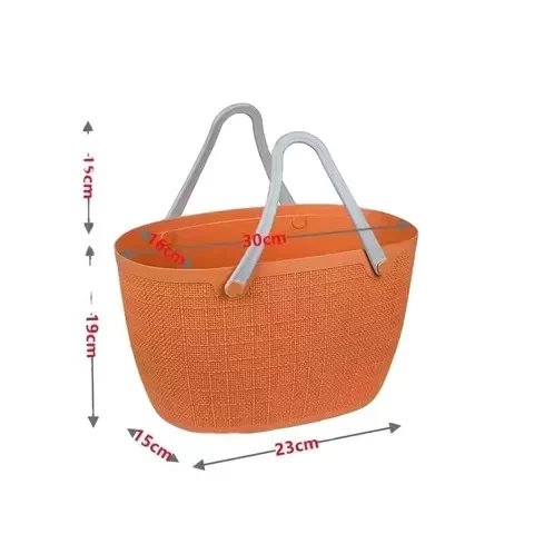 购物篮手提篮洗澡篮塑料收纳篮塑料超市菜篮子脏衣服大容量时尚包