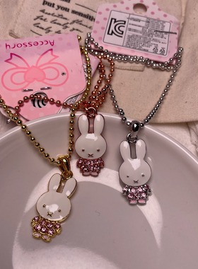 韩国进口新款可爱小兔子项链女简约百搭锁骨链少女心萌萌卡通项链