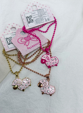 韩国进口女童小羊串珠锁骨链