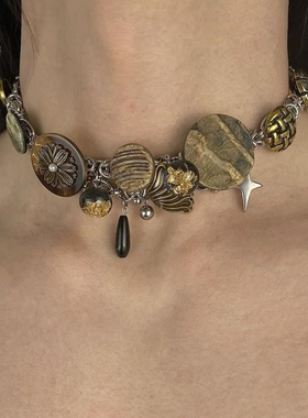 ins同款vintage中古复古孤品choker小众高级项链百搭高级项颈圈