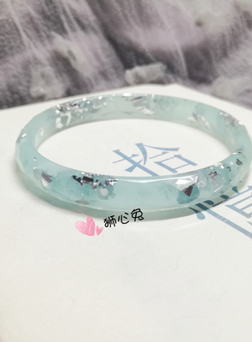 狮心纯手制作树脂棱面手镯女款