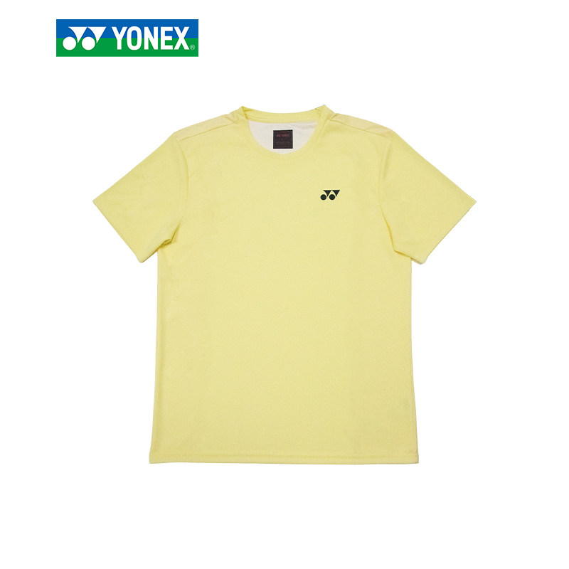 尤尼克斯YONEX羽毛球服速干服运动T恤嫩黄色小鸡黄吸汗梭织男女款