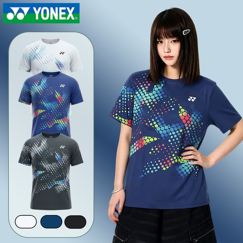 YONEX/尤尼克斯羽毛球服yy渐变波点轻便运动透气速干短袖T恤-3226