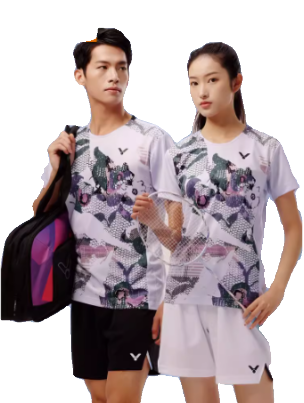 正品victor威克多胜利羽毛球服T-40016男女同款比赛训练运动短袖