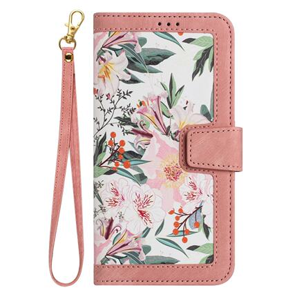 适用iPhone17 air/14plus/13pro/11/12/15promax小清新印花苹果17e/16翻盖手机壳XR/XS插卡皮套se2电话套78