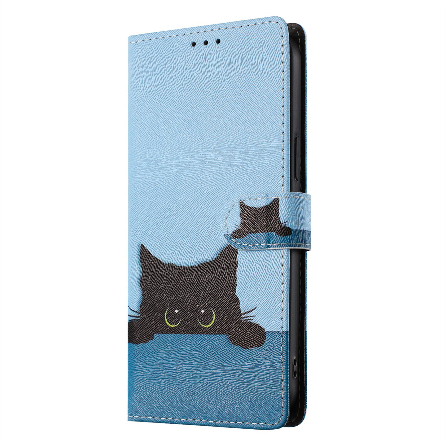 黑猫适用GalaxyS26/S25ultra翻盖手机壳三星S25edge皮套S24u防摔S22/S21/S23+plus/S20FE插卡支架保护皮套