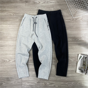男锥形小脚运动卫裤 裁剪春秋纯色百搭休闲裤 潮 立体多片式 空气层