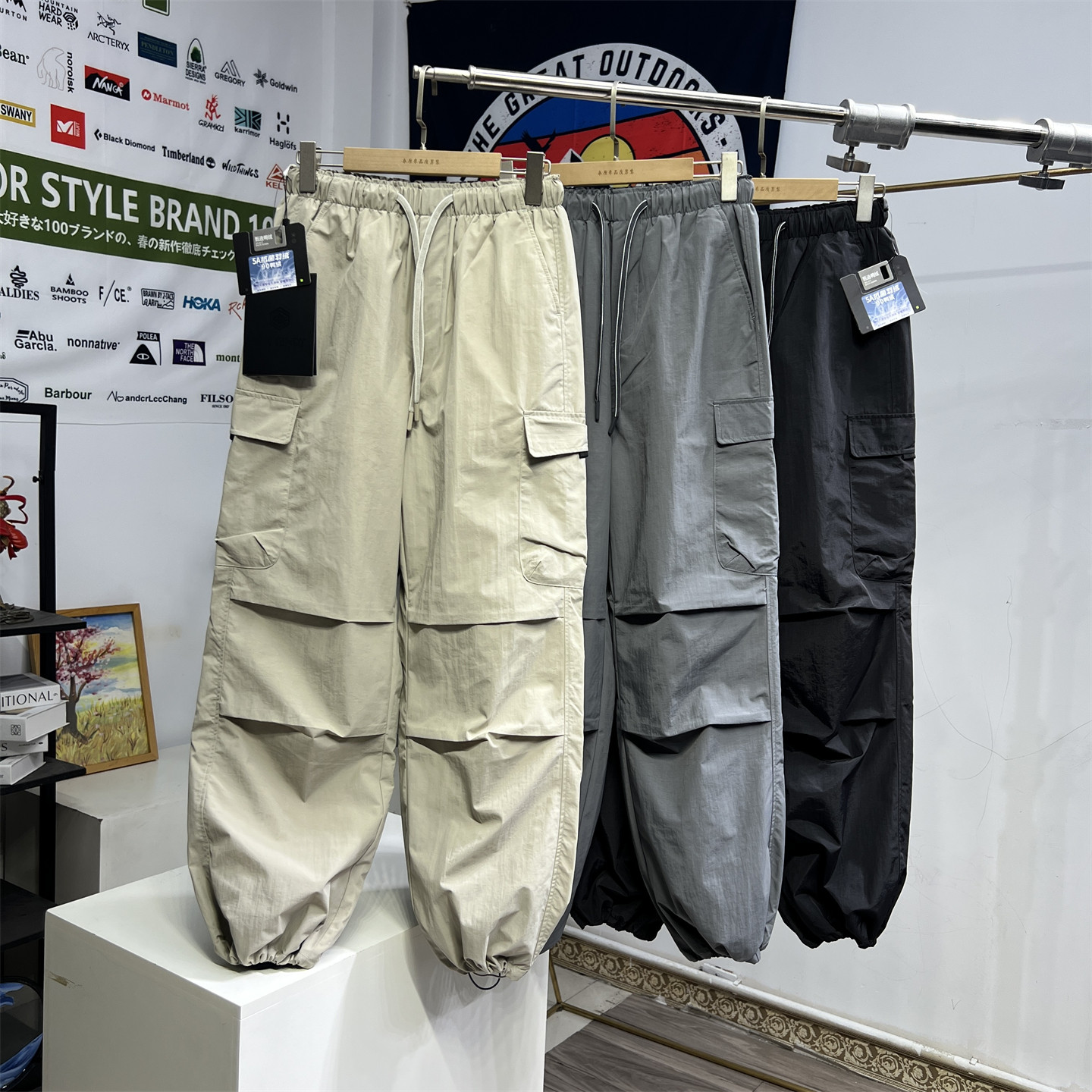 山系机能宽松立裁男女通用户外滑雪通勤耐磨防风保暖伞兵裤羽绒裤,男装,羽绒裤,淘宝优惠券,粉丝福利购,淘宝优惠卷