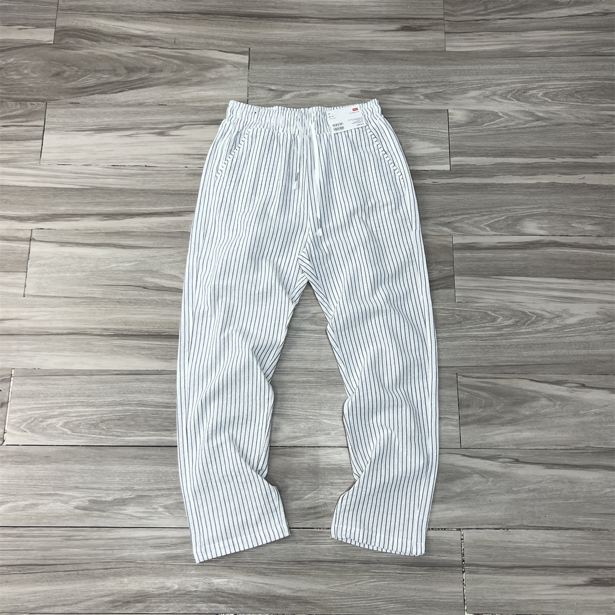 thumbnail for Men's Surplus Stock from Foreign Trade, Designer Line, Bubble Gauze Craftsmanship, Breathable Thin Casual Pants for Spring and Summer, Vertical Striped Long Pants